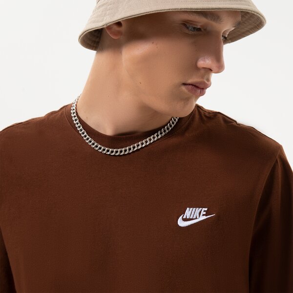 Vīriešu t krekli NIKE T-KREKLS SPORTSWEAR CLUB ar4997-259 krāsa brūna