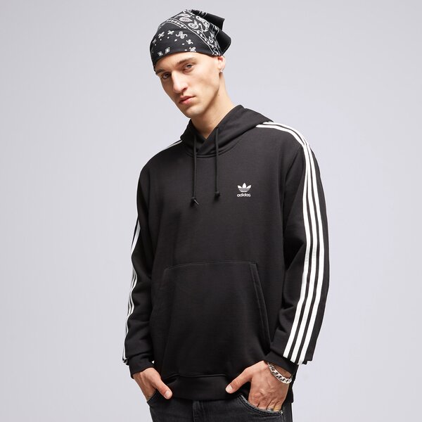 Vīriešu džemperis ADIDAS  DŽEMPERIS AR KAPUCI  3-STRIPES HOODY im2088 krāsa melna