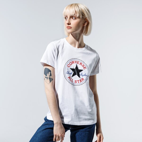 Krekli sievietēm CONVERSE T-SHIRT CHUCK PATCH NOVA TEE 10017759-a04 krāsa balta