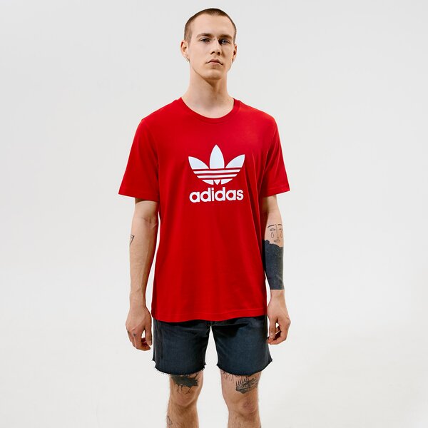 Vīriešu t krekli ADIDAS T-SHIRT TREFOIL T-SHIRT gn3468 krāsa sarkana
