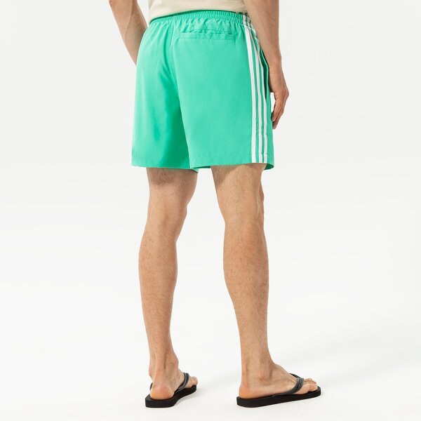 Vīriešu šorti ADIDAS ŠORTI 3-STRIPES SWIMS hf2119 krāsa zaļa