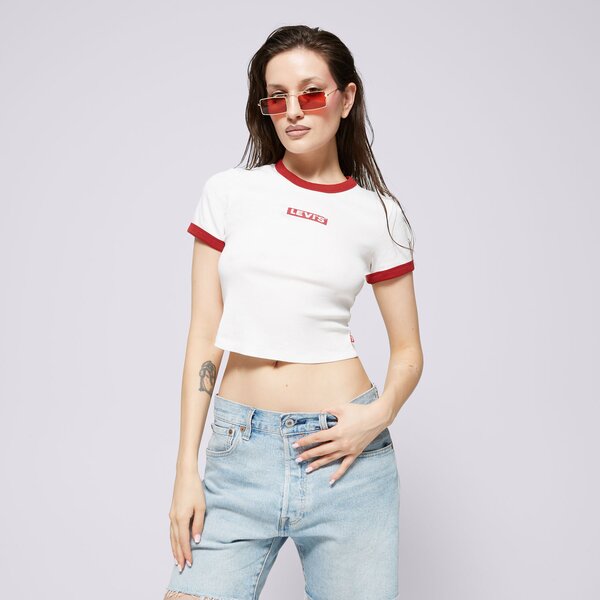 Krekli sievietēm LEVI'S T-KREKLS GRAPHIC MINI RINGER NEUTRALS a3523-0098 krāsa balta