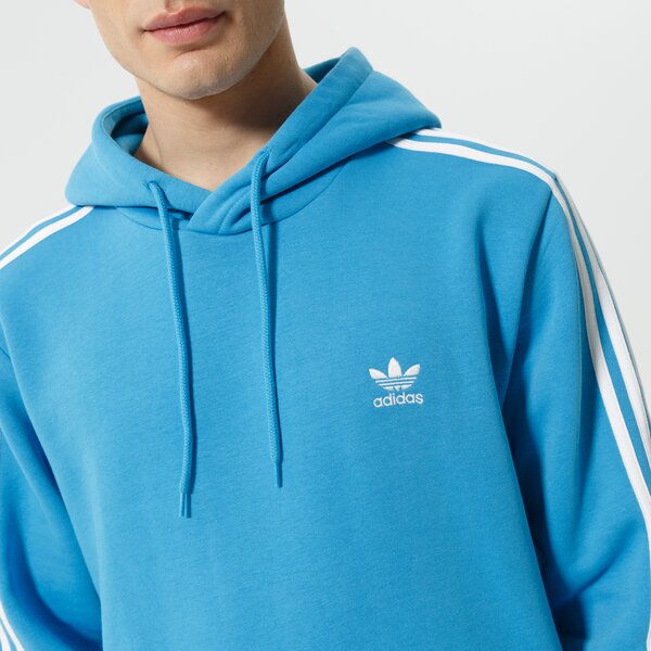 Vīriešu džemperis ADIDAS  DŽEMPERIS AR KAPUCI  3-STRIPES HOODY he9476 krāsa zila