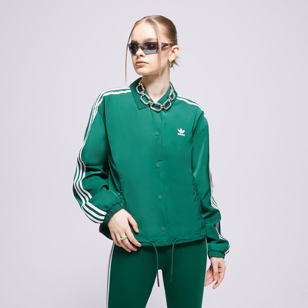 Sieviešu jaka ADIDAS JAKA COACH JACKET ic5479 krāsa zaļa