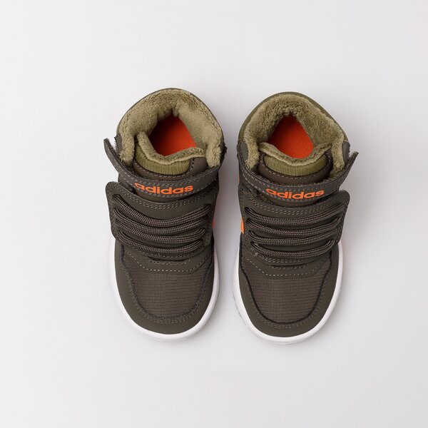 Sporta apavi bērniem ADIDAS HOOPS MID 3.0 FUR AC I  gw4480 krāsa haki