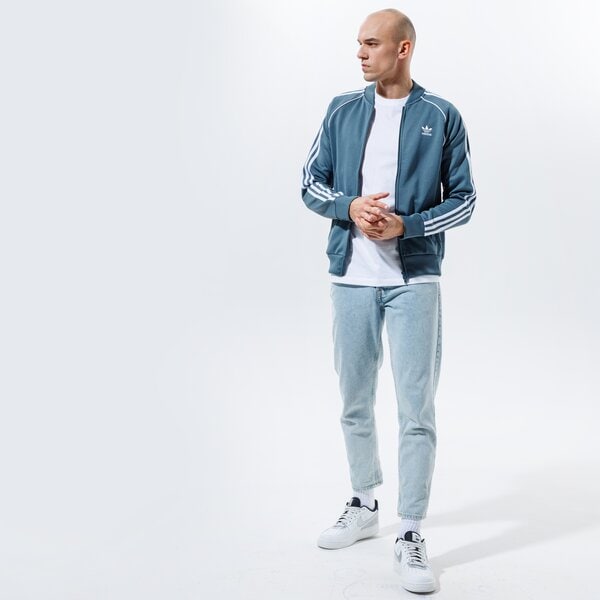 Vīriešu džemperis ADIDAS DŽEMPERIS AR RĀVĒJSLĒDZĒJU  SST TT P BLUE gn3516 krāsa zila