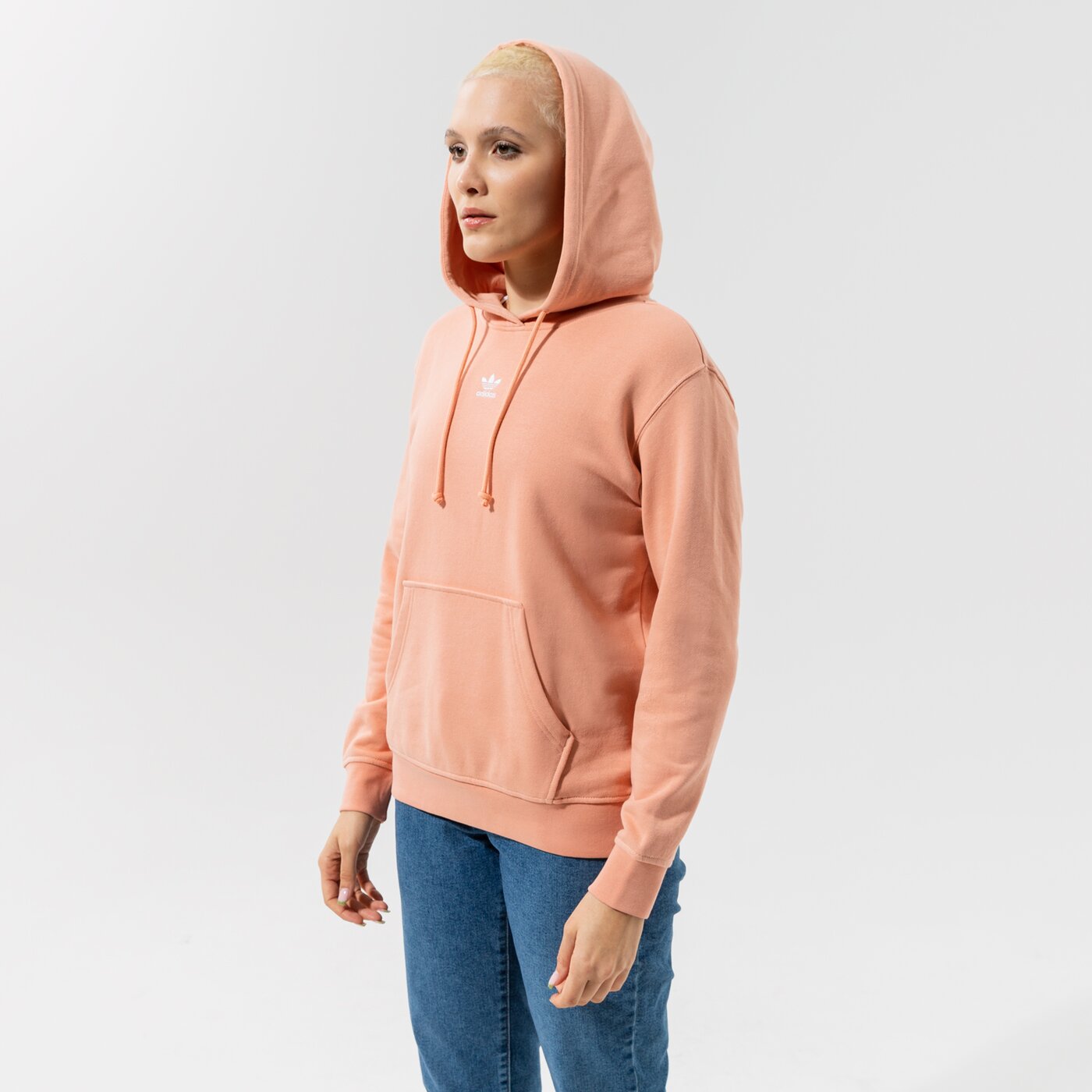 Sieviešu džemperis ADIDAS  DŽEMPERIS AR KAPUCI  HOODIE h06620 krāsa rozā