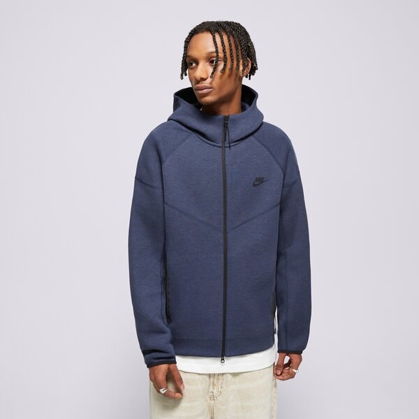 Vīriešu džemperis NIKE  DŽEMPERIS AR KAPUCI    M NK TCH FLC FZ WR HOODIE fb7921-473 krāsa tumši zila