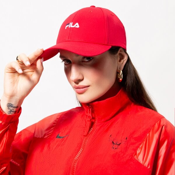 Sieviešu cepure ar nagu FILA CEPURE BASEBALL CAP xs23mig050640 krāsa sarkana