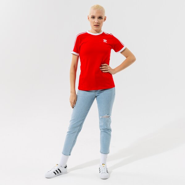 Krekli sievietēm ADIDAS T-SHIRT 3 STRIPES TEE h33575 krāsa sarkana