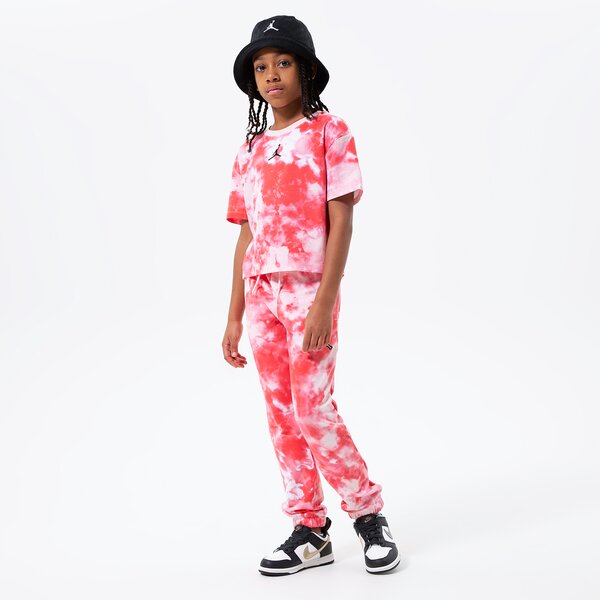 T krekli bērniem JORDAN T-SHIRT ESSENTIALS SMOKE DYE TEE GIRL 45b328-x24 krāsa rozā