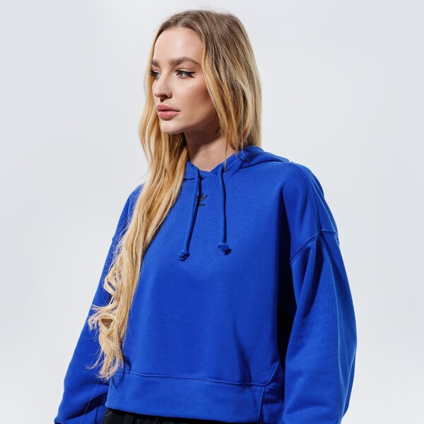 Sieviešu džemperis ADIDAS  DŽEMPERIS AR KAPUCI  HOODIE gn4773 krāsa zila