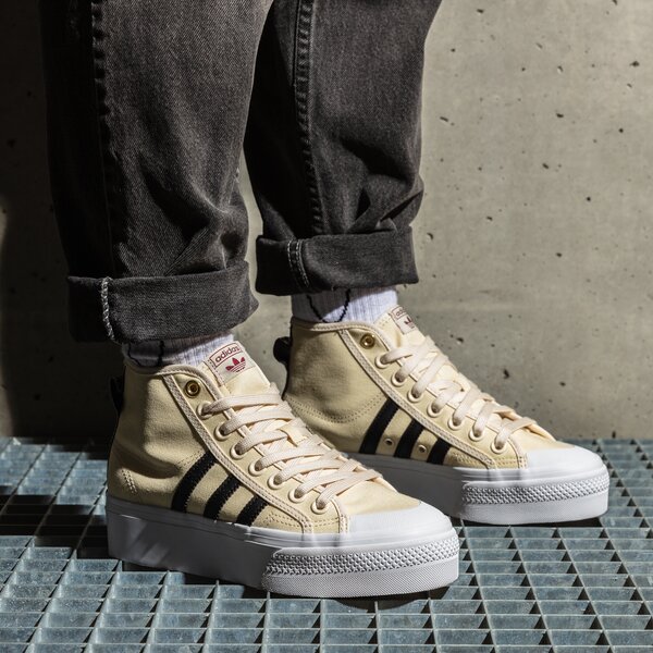 Sporta apavi sievietēm ADIDAS NIZZA PLATFORM MID W h00641 krāsa bēša