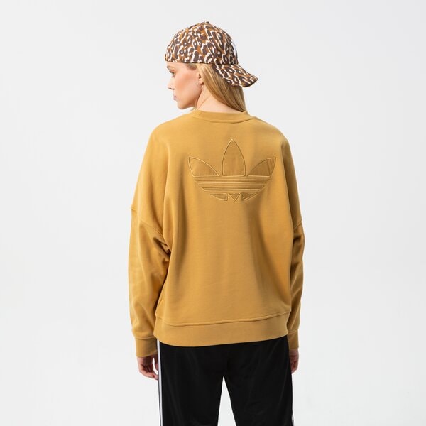 Sieviešu džemperis ADIDAS DŽEMPERIS TREFOIL SWEATER he4748 krāsa sinepju dzeltenā