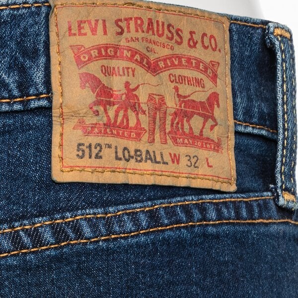 Vīriešu bikses LEVI'S BIKSES 512 SLIM TAPER LO BALL 59437-0086 krāsa tumši zila