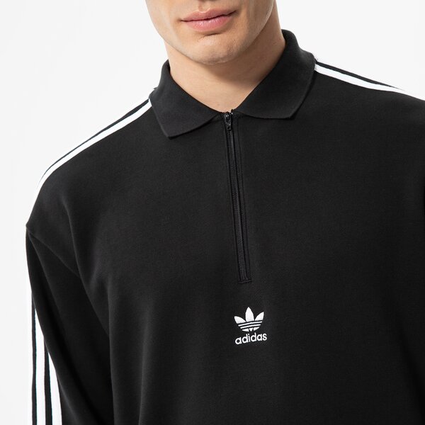Vīriešu džemperis ADIDAS DŽEMPERIS 3-STRI-POLO LS hk7425 krāsa melna