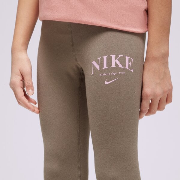 Bērnu bikses NIKE LEGGINGS (G)TREND FAV HW LEG BRN/PNK dz4617-040 krāsa haki