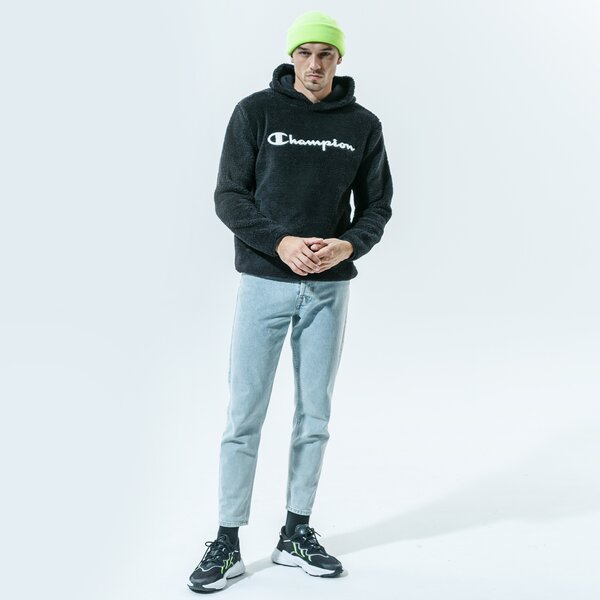 Vīriešu džemperis CHAMPION DŽEMPERIS HOODED TOP 214973kk001 krāsa melna