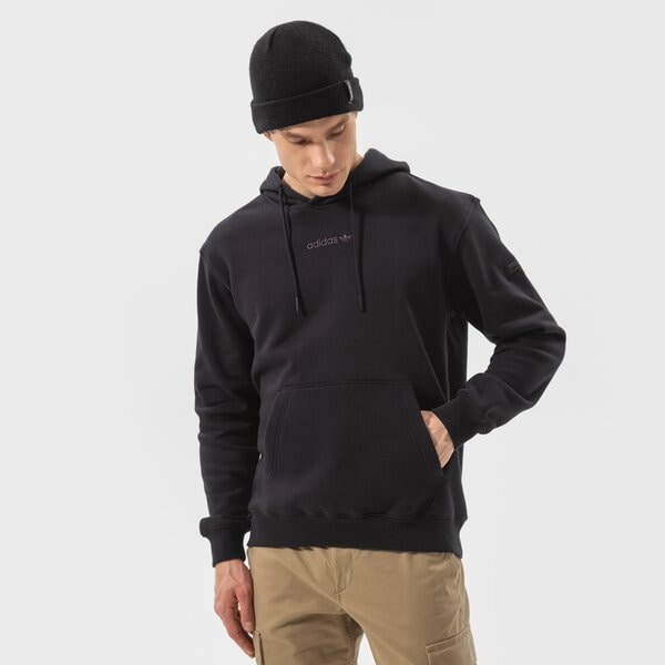 Vīriešu džemperis ADIDAS  DŽEMPERIS AR KAPUCI  TREFOIL LINEAR LABEL HOODIE hm2655 krāsa melna