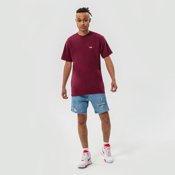 Vīriešu t krekli VANS T-SHIRT MN LEFT CHEST LOGO TEE BURGUNDY vn0a3czebrg1 krāsa bordo