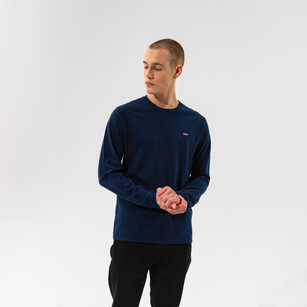Vīriešu t krekli LEVI'S T-SHIRT LS ORIGINAL HM 72848-0001 krāsa tumši zila