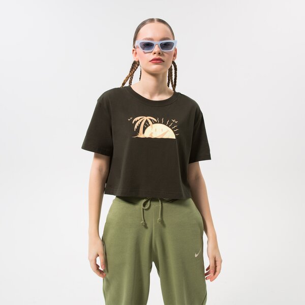 Krekli sievietēm NIKE  T-KREKLS SPORTSWEAR CROP dq3309-355 krāsa melna