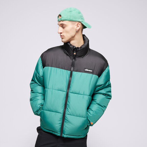 Ziemas jaka vīriešiem ELLESSE JAKA DŪNU ARGENT PADDED BLK/GREEN PADDED JACKET shx20980022 krāsa melna