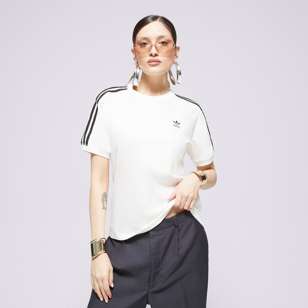 Krekli sievietēm ADIDAS T-SHIRT 3 STRIPE TEE ir8051 krāsa balta