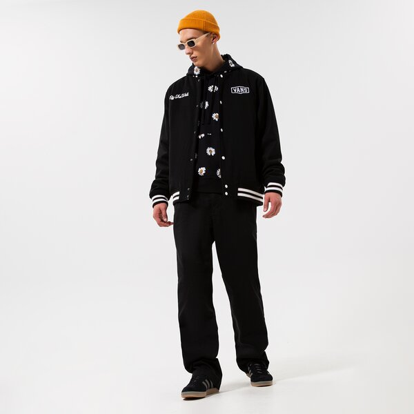 Vīriešu jaka VANS JAKA CHECKERBOARD RESEARCH VARSITY JACKET vn0a7s92blk1 krāsa melna