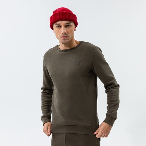 Vīriešu džemperis CONFRONT DŽEMPERIS SMALL LOGO CREW KHAKI cf321blm32001 krāsa haki
