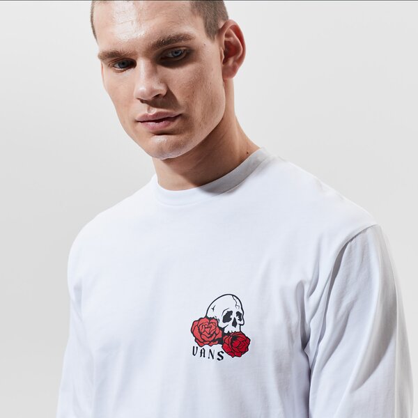 Vīriešu t krekli VANS T-SHIRT MN ROSE BED LS WHITE vn0a54dmwht1 krāsa balta