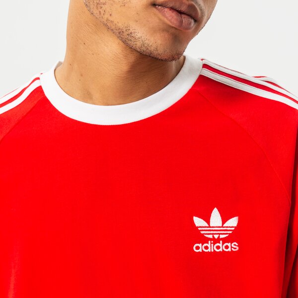 Vīriešu t krekli ADIDAS T-KREKLS 3-STRIPES LS T he9532 krāsa sarkana
