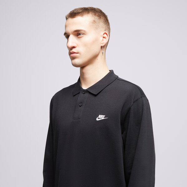 Vīriešu t krekli NIKE POLO M NK CLUB KNIT LS POLO fq3417-010 krāsa melna