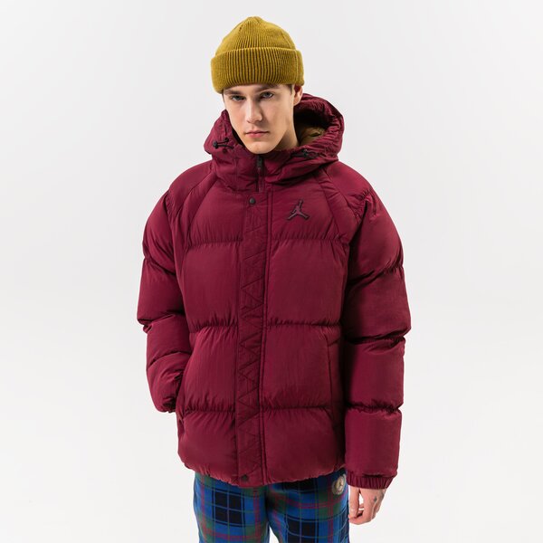 Ziemas jaka vīriešiem JORDAN JAKA ZIEMAS M J ESSENTIAL PUFFER JACKET dq7348-680 krāsa bordo