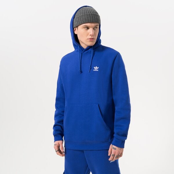 Vīriešu džemperis ADIDAS  DŽEMPERIS AR KAPUCI  ESSENTIAL HOODY ia4891 krāsa zila