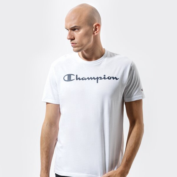 Vīriešu t krekli CHAMPION T-SHIRT CREWNECK T-SHIRT 216957ww001 krāsa balta