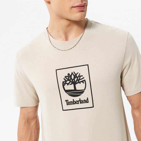 Vīriešu t krekli TIMBERLAND T-SHIRT STACK LOGO TEE ISLAND FOSSIL tb0a5zh1cy21 krāsa bēša