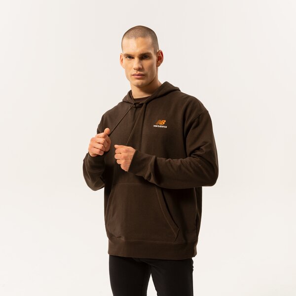 Vīriešu džemperis NEW BALANCE  DŽEMPERIS AR KAPUCI  NB ESSENTIALS UNI-SSENTIAL ut21500rhe krāsa brūna