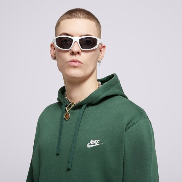 Vīriešu džemperis NIKE  DŽEMPERIS AR KAPUCI  M NSW CLUB HOODIE PO BB bv2654-323 krāsa zaļa