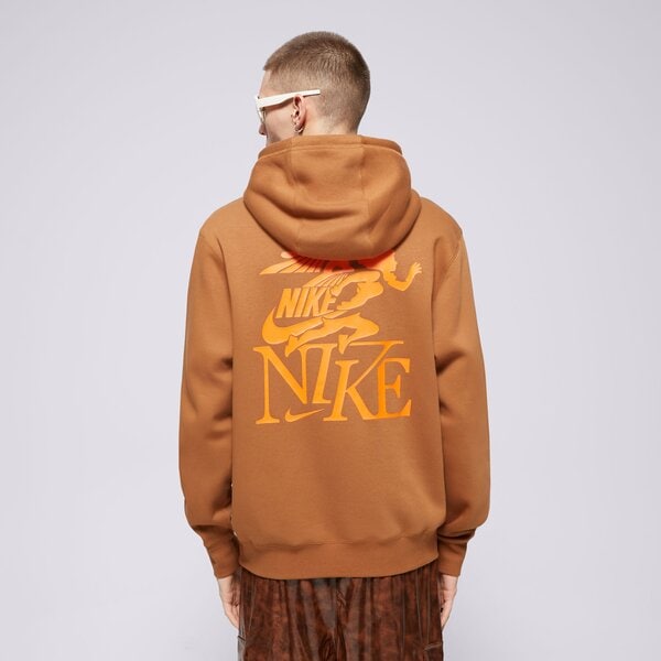 Vīriešu džemperis NIKE  DŽEMPERIS AR KAPUCI    M NK CLUB BB PO HOODIE NVLTY fz0903-281 krāsa brūna