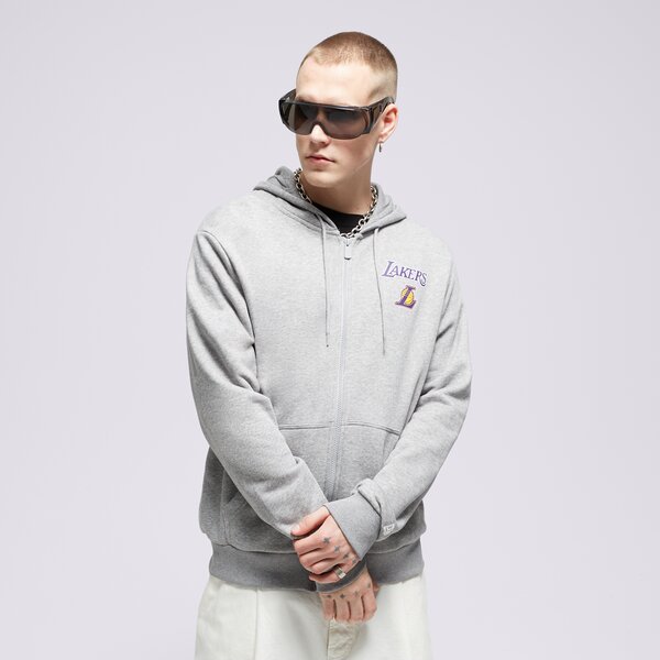 Vīriešu džemperis NEW ERA DŽEMPERIS ROZP. Z KAPT. NBA   LOS ANGELES LAKERS LOS 60348865 krāsa pelēka