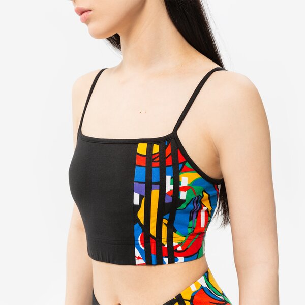 Krekli sievietēm ADIDAS CROP TOP hc4465 krāsa melna