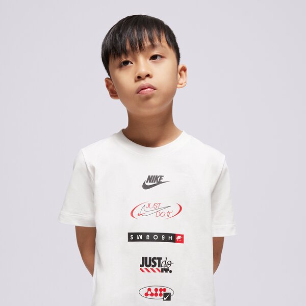 T krekli bērniem NIKE T-SHIRT K NSW TEE LOGOS BOY hm5662-100 krāsa balta