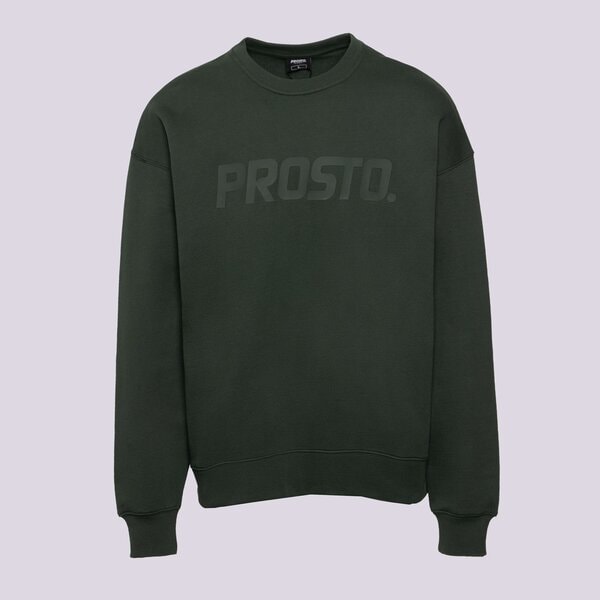 Vīriešu džemperis PROSTO DŽEMPERIS CREWNECK ZEDS DARK GREEN kl242mswe1051 krāsa zaļa