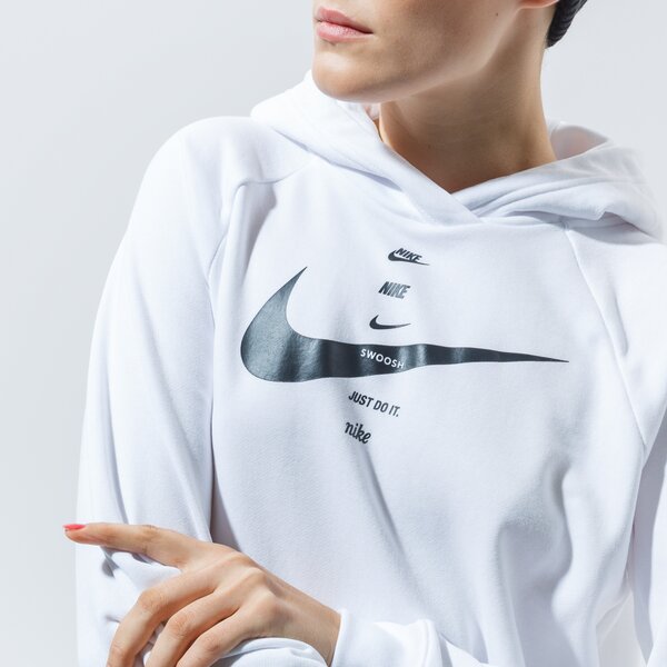 Sieviešu džemperis NIKE  DŽEMPERIS AR KAPUCI  W NSW SWSH HOODIE FLC B cu5676-101 krāsa balta