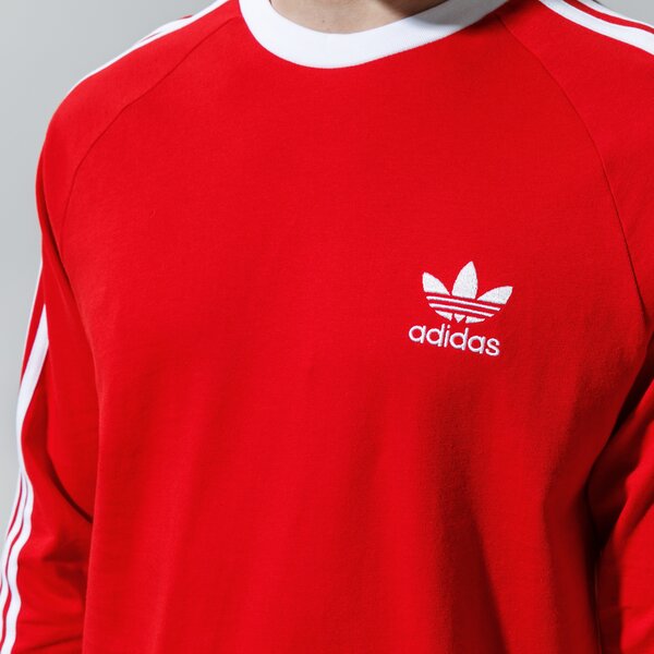 Vīriešu t krekli ADIDAS T-SHIRT 3-STRIPES LS T gn3489 krāsa sarkana