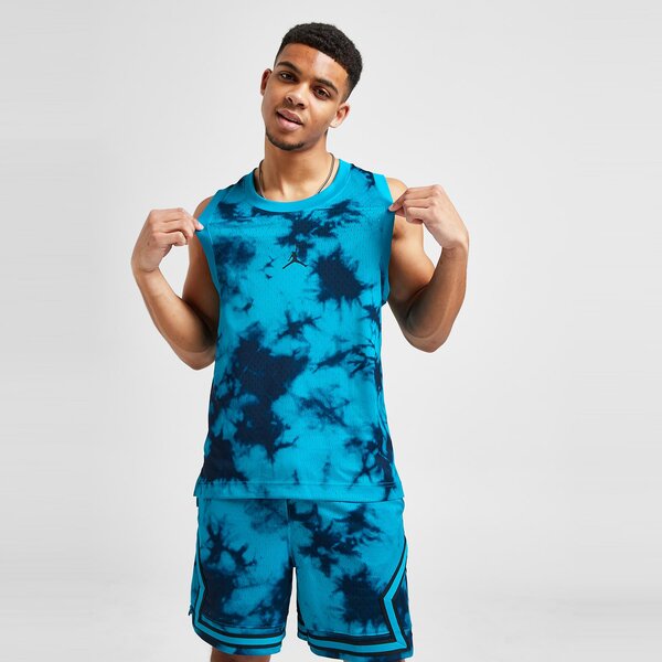 Vīriešu t krekli JORDAN TANK JDAN TIE DYE JERSEY BLUE TEE  dz0565-446 krāsa melna