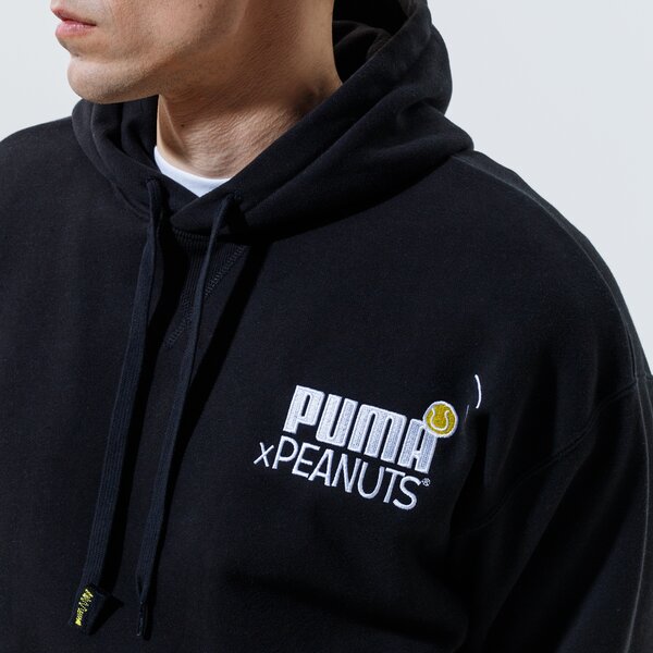 Vīriešu džemperis PUMA  DŽEMPERIS AR KAPUCI  PUMA X PEANUTS HOODIE 53061401 krāsa melna