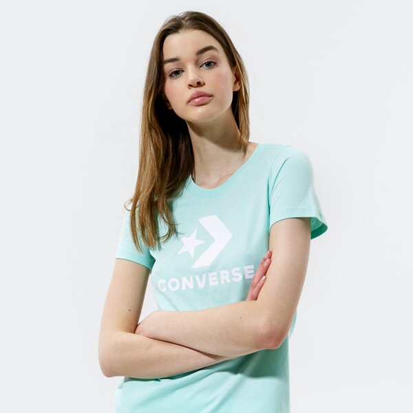 Krekli sievietēm CONVERSE T-SHIRT STAR CHEVRON TEE 10018569-a11 krāsa piparmētra