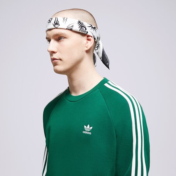 Vīriešu džemperis ADIDAS DŽEMPERIS 3-STRIPES CREW ia4863 krāsa zaļa